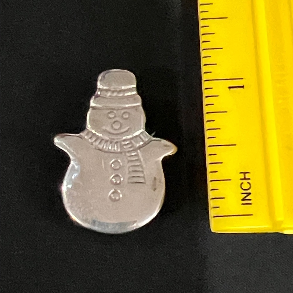 Sterling Silver 925 Snowman Brooch Pin Pendant 8.6 grams